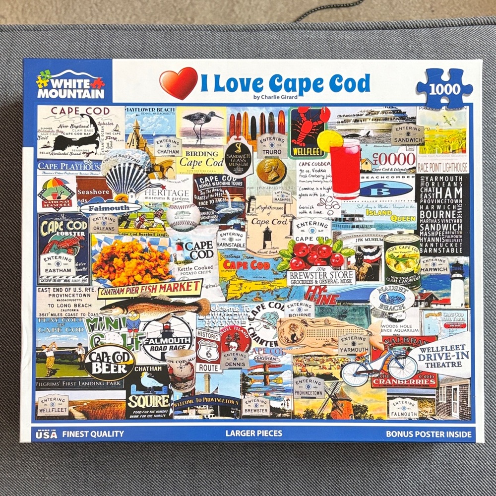 White Mountain 'I Love Cape Cod' 1000 Piece Puzzle